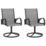 Utendørs svingstoler 2 stk textilene og stål grå