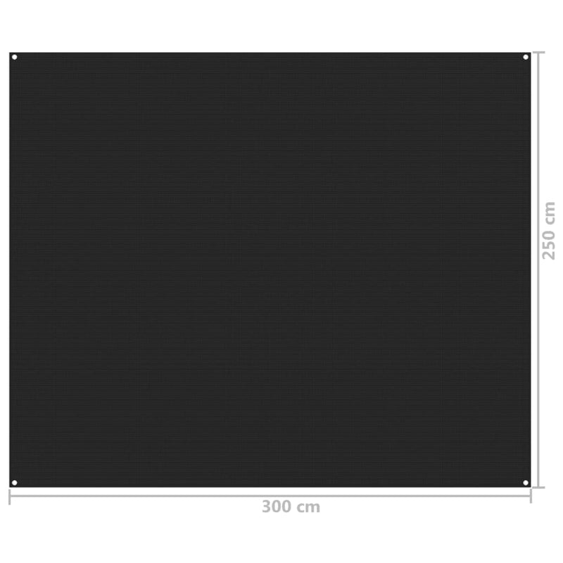 Teltteppe 250x300 cm svart