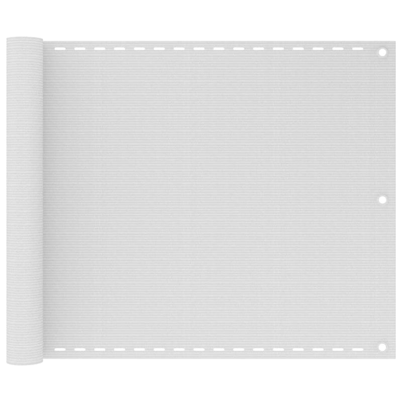 Balkongskjerm hvit 75x300 cm HDPE