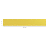 Balkongskjerm gul 75x500 cm HDPE