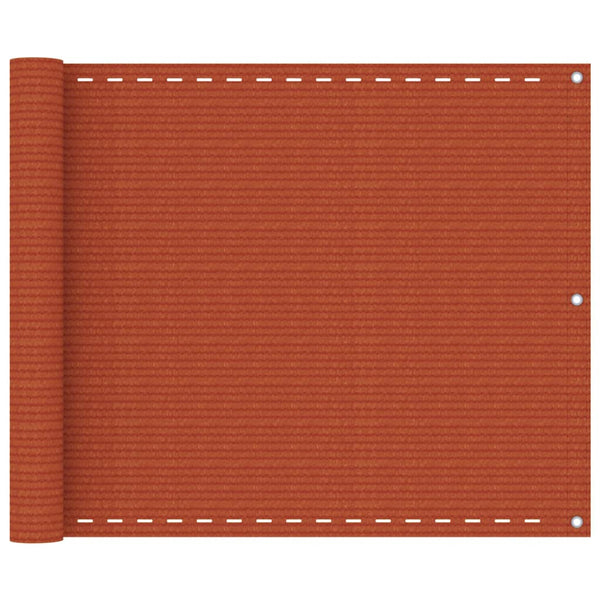 Balkongskjerm oransje 75x500 cm HDPE