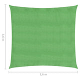 Solseil 160 g/m² lysegrønn 3,6x3,6 m HDPE