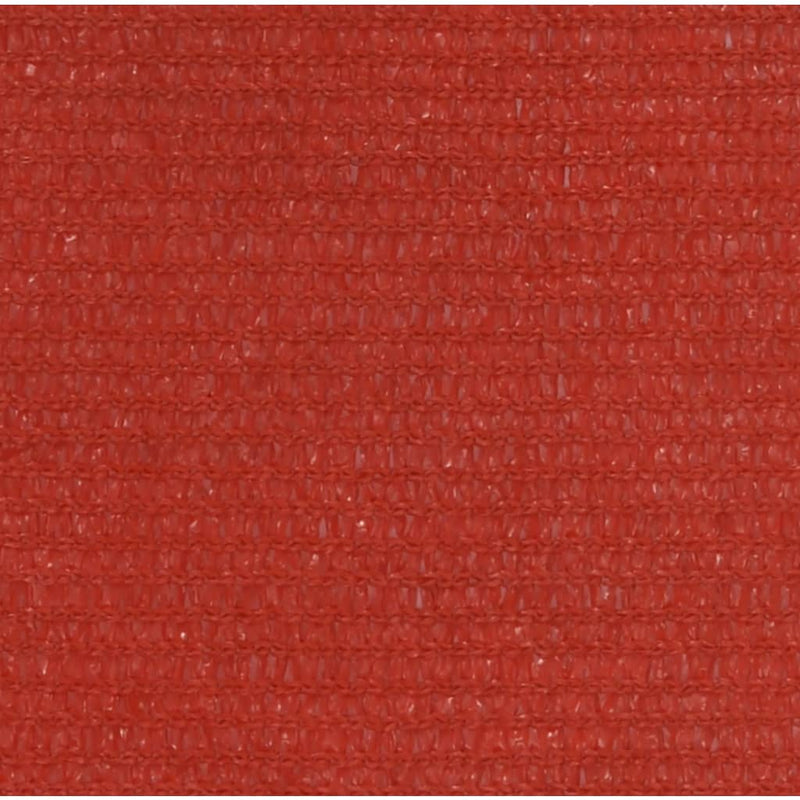 Solseil 160 g/m² rød 7x7 m HDPE