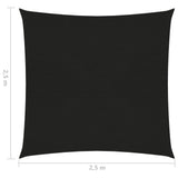 Solseil 160 g/m² svart 2,5x2,5 m HDPE