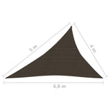 Solseil 160 g/m² brun 4x5x6,8 m HDPE
