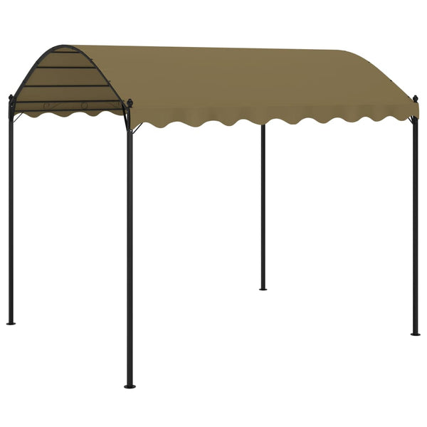 Paviljong 4x3x2,6 m gråbrun 180 g/m²