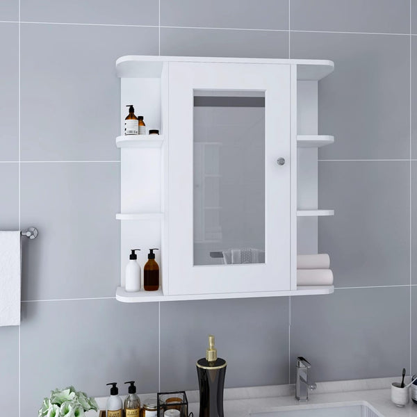 Speilskap til baderom hvit 66x17x63 cm MDF