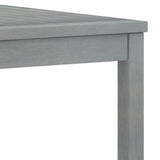 Salongbord 100x50x33 cm grå heltre akasie