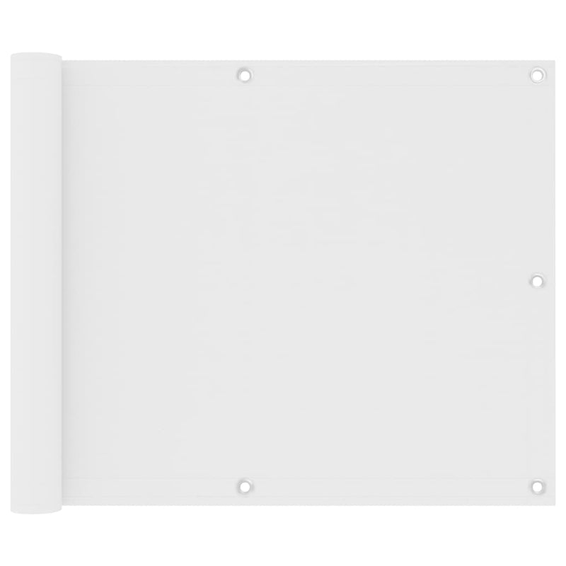 Balkongskjerm hvit 75x400 cm oxfordstoff