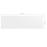 Balkongskjerm hvit 90x300 cm oxfordstoff