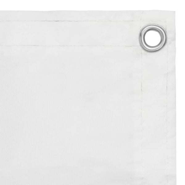 Balkongskjerm hvit 90x500 cm oxfordstoff