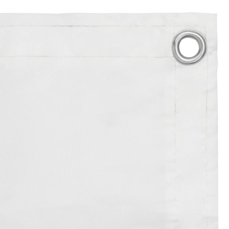 Balkongskjerm hvit 120x600 cm oxfordstoff