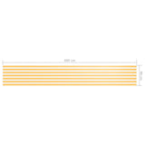 Balkongskjerm hvit og gul 90x600 cm oxfordstoff