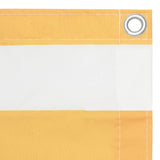 Balkongskjerm hvit og gul 120x400 cm oxfordstoff