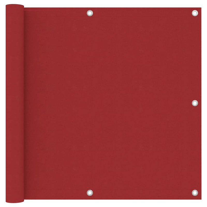 Balkongskjerm rød 90x400 cm oxfordstoff