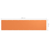 Balkongskjerm oransje 90x400 cm oxfordstoff