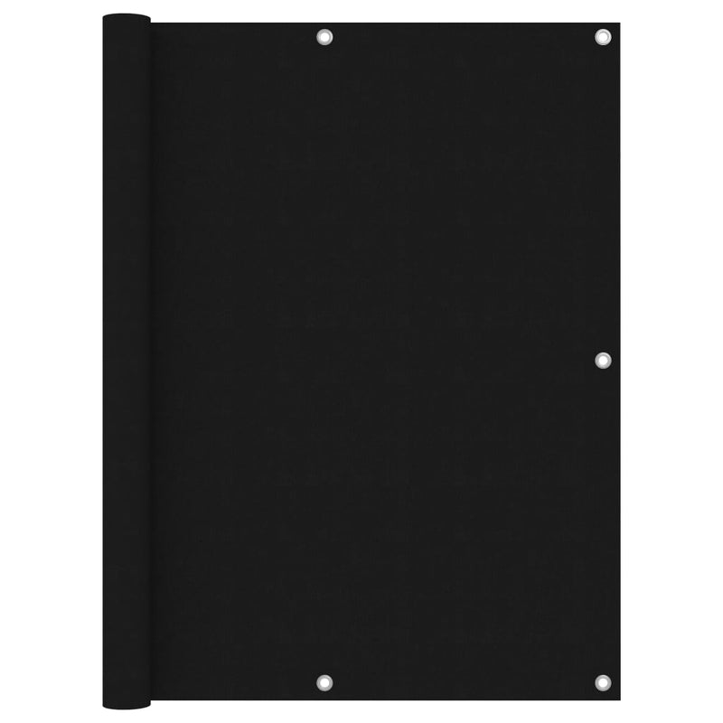 Balkongskjerm svart 120x600 cm oxfordstoff