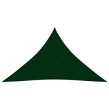 Solseil oxfordstoff trekantet 3,5x3,5x4,9 m mørkegrønn