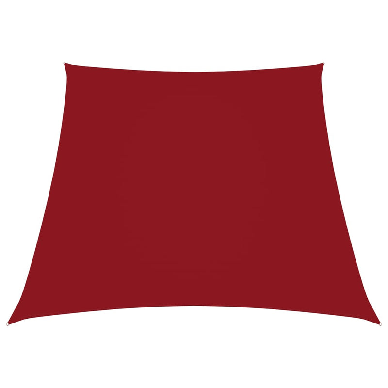 Solseil oxfordstoff trapesformet 3/5x4 m rød