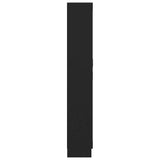 Bokhylle svart 82,5x30,5x185,5 cm sponplate
