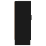 Vitrineskap svart 82,5x30,5x80 cm sponplate