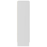Vitrineskap hvit 82,5x30,5x115 cm sponplate