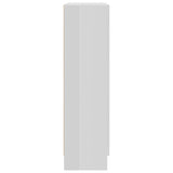 Vitrineskap høyglans hvit 82,5x30,5x115 cm sponplate