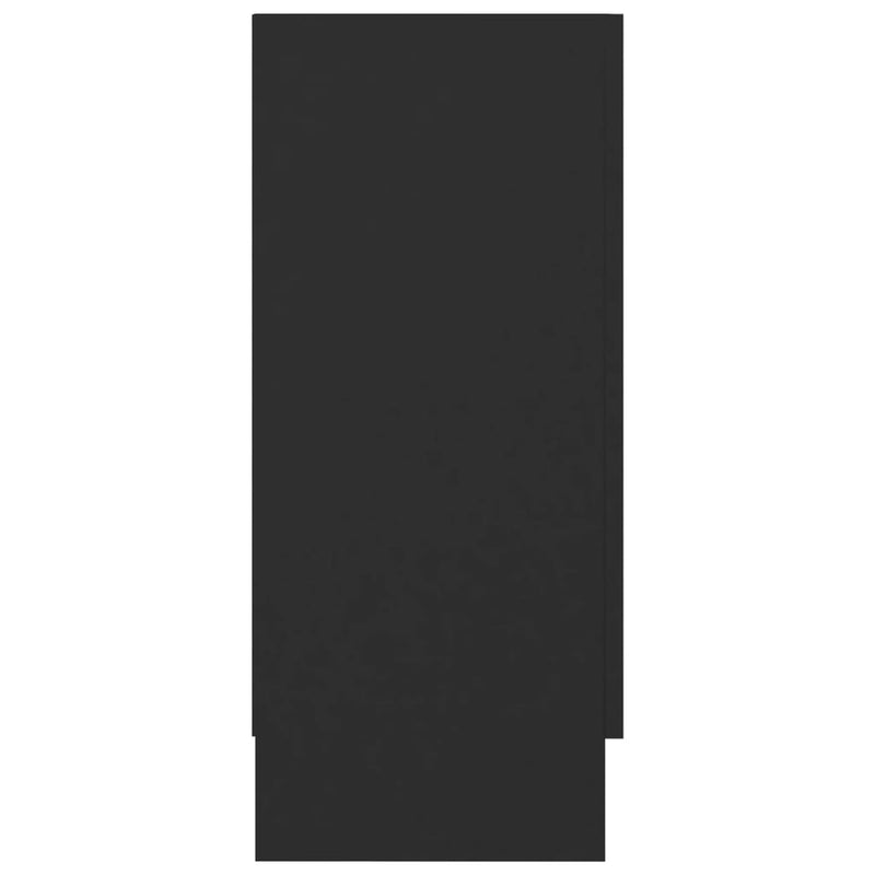 Vitrineskap svart 120x30,5x70 cm sponplate