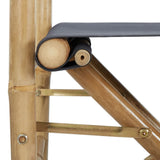Sammenleggbare regissørstoler 2 stk bambus og stoff