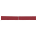Uttrekkbar sidemarkise 140x1200 cm rød