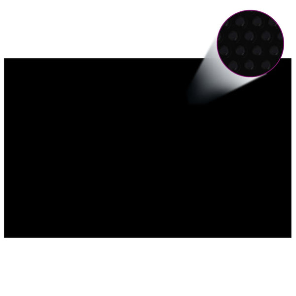 Bassengtrekk rektangulært 800x500 cm PE svart