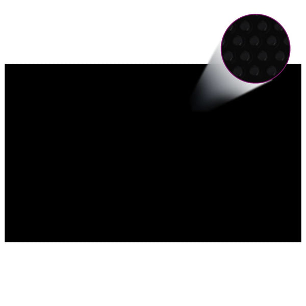 Bassengtrekk rektangulært 1000x600 cm PE svart