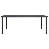 Utendørs spisebord antrasitt 190x90x74 cm stål