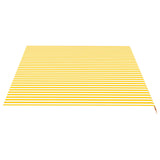 Erstatningsduk for markise gul og hvit 5x3,5 m