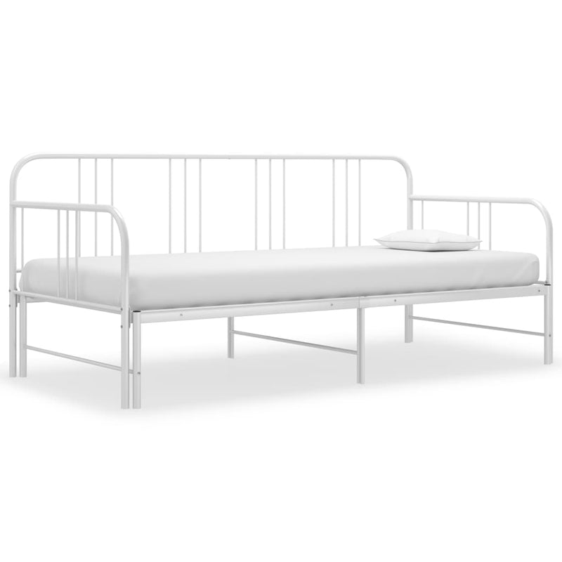 Uttrekkbar ramme til sovesofa hvit metall 90x200 cm