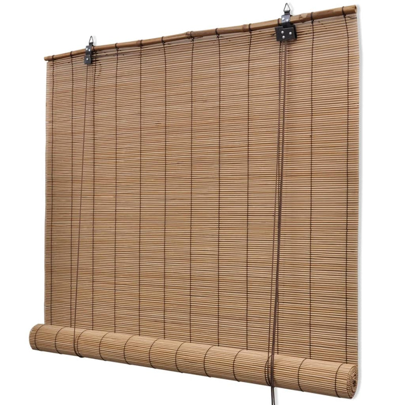 Rullegardiner 2 stk bambus 100x160 cm brun
