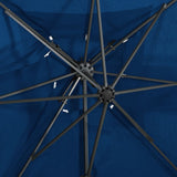 Hengeparasoll med dobbel topp 250x250 cm asurblå