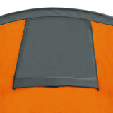 Campingtelt 4 personer grå og oransje