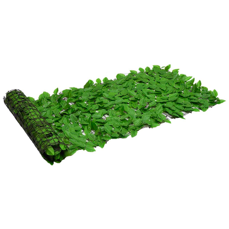 Balkongskjerm med grønne blader 400x75 cm