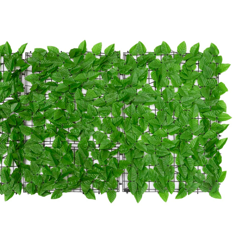 Balkongskjerm med grønne blader 400x75 cm
