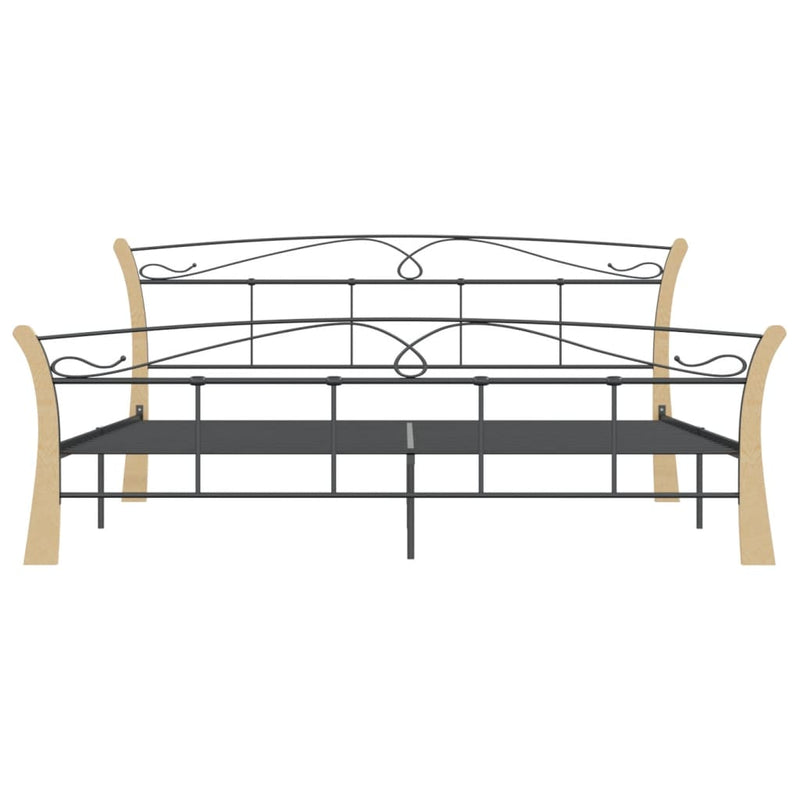 Sengeramme svart metall 200x200 cm