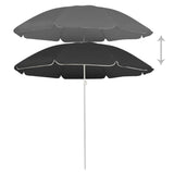 Utendørs parasoll med stålstang antrasitt 180 cm