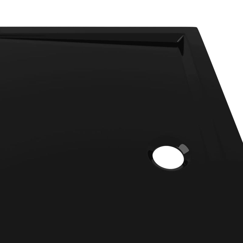 Rektangulært dusjbrett ABS svart 80x110 cm
