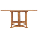 Sammenleggbart hagebord 120x120x75 cm heltre teak