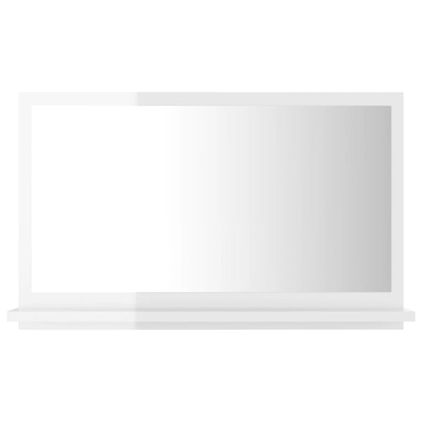 Baderomsspeil høyglans hvit 60x10,5x37 cm sponplate