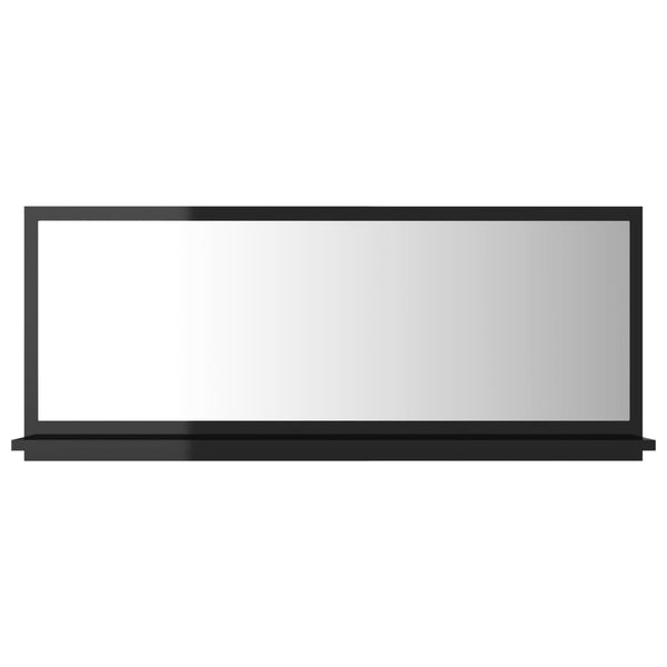 Baderomsspeil høyglans svart 90x10,5x37 cm sponplate