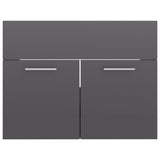 804655   Sink Cabinet High Gloss Grey 60x38,5x46 cm Engineered Wood