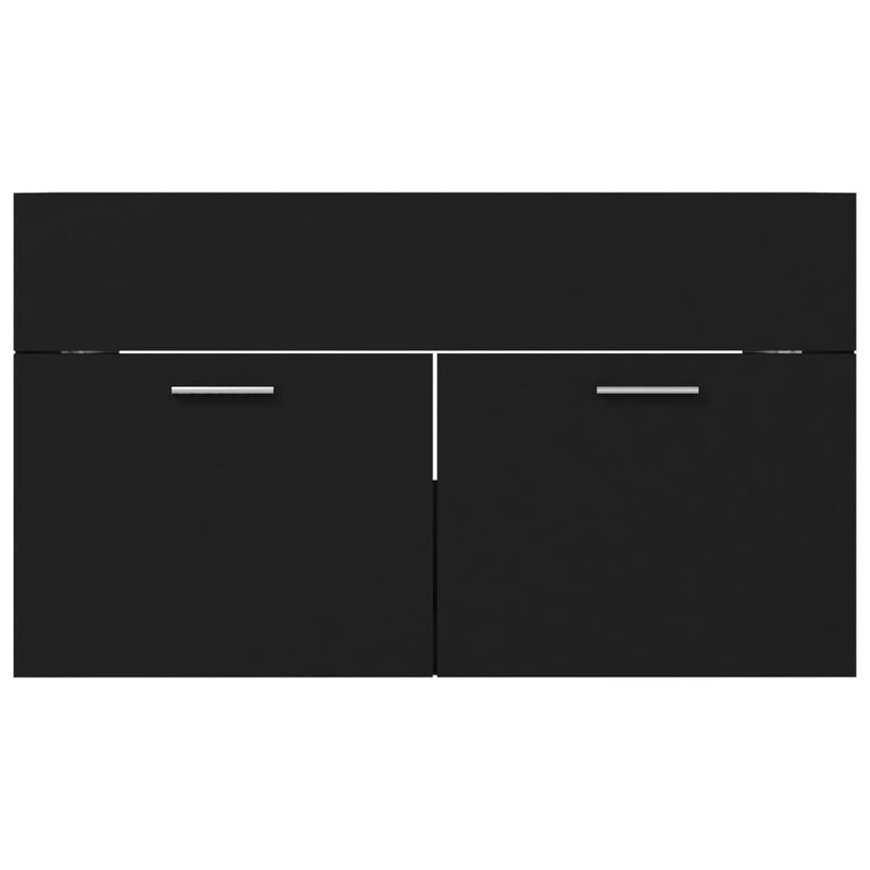 Servantskap svart 80x38,5x46 cm sponplate