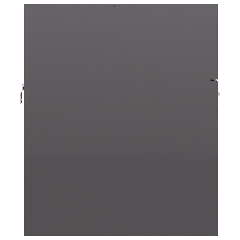 Servantskap høyglans grå 80x38,5x46 cm sponplate