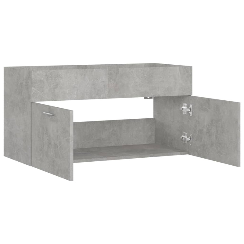 Servantskap betonggrå 90x38,5x46 cm sponplate